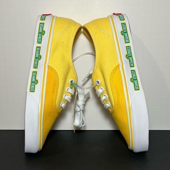 Womens VANS Authentic x Sesame Street Yellow Low Top Sneakers / Size 5 - Picture 6 of 8